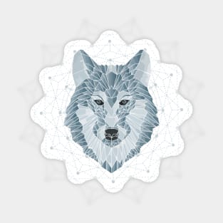 Geometric Wolf Sticker